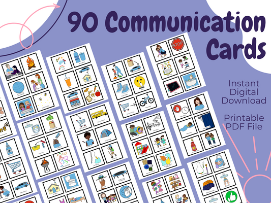 90 Visual Communication Cards - Printable Download