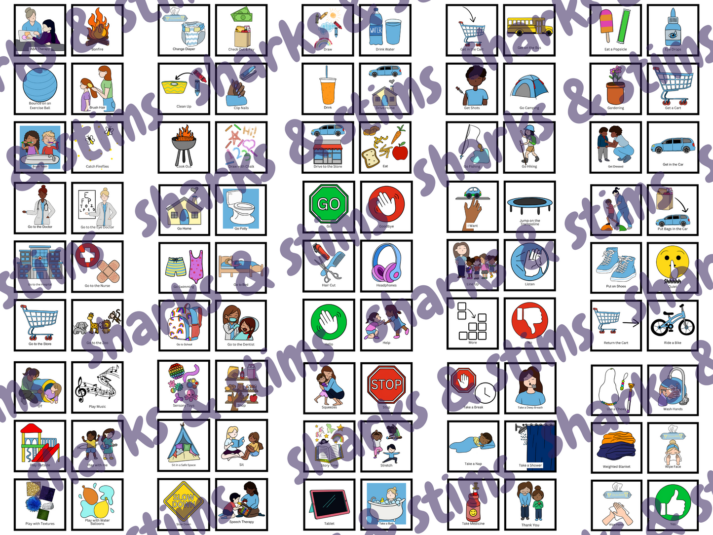 90 Visual Communication Cards - Printable Download