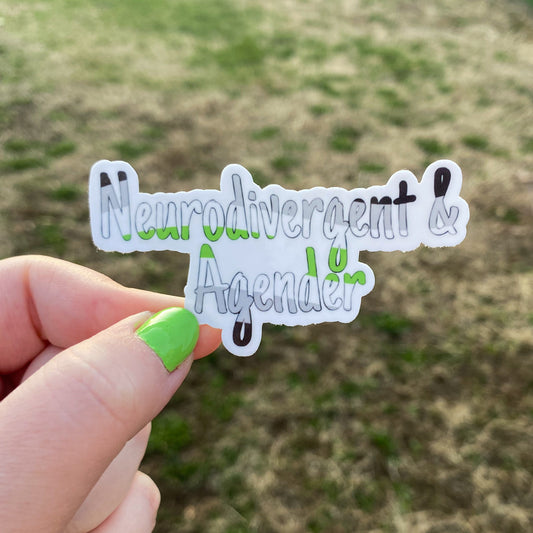 Neurodivergent & Agender Vinyl Sticker