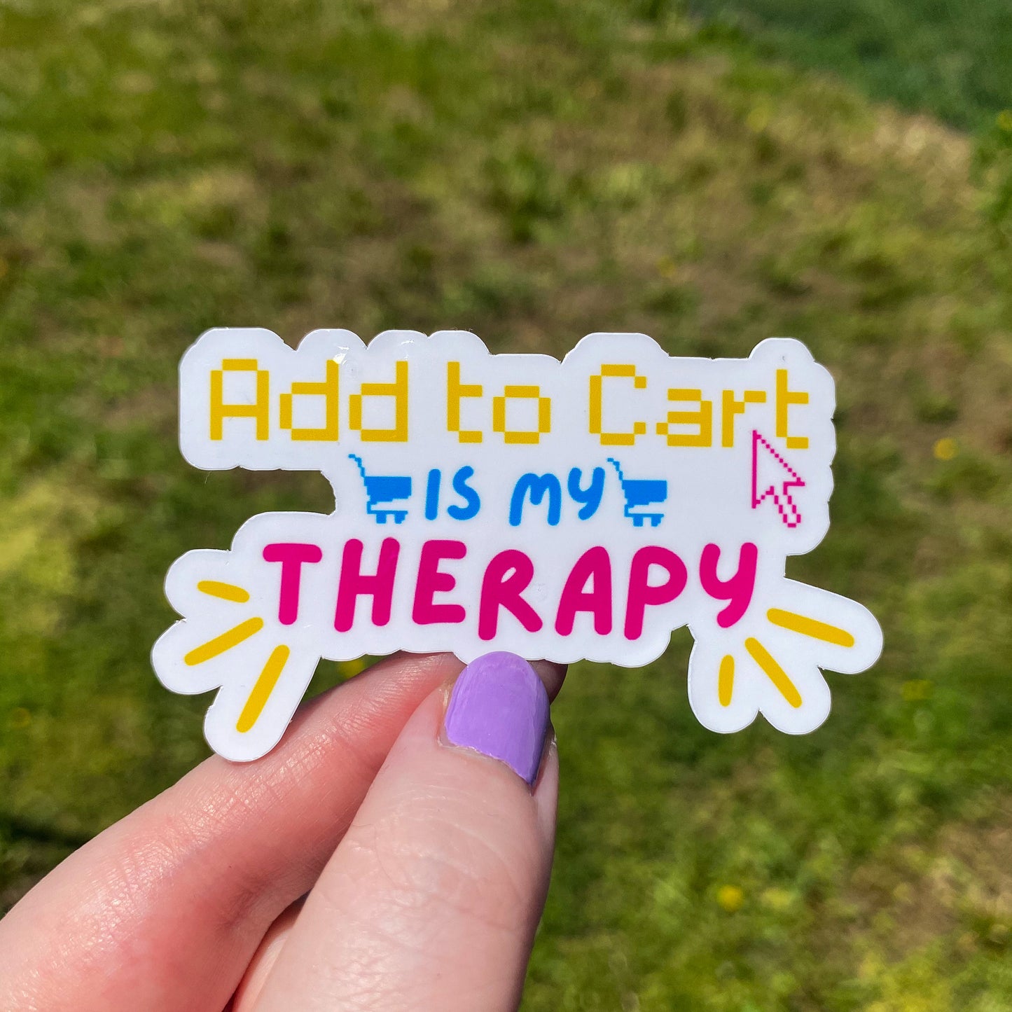 Add to Cart is My Therapy Vinyl Sticker