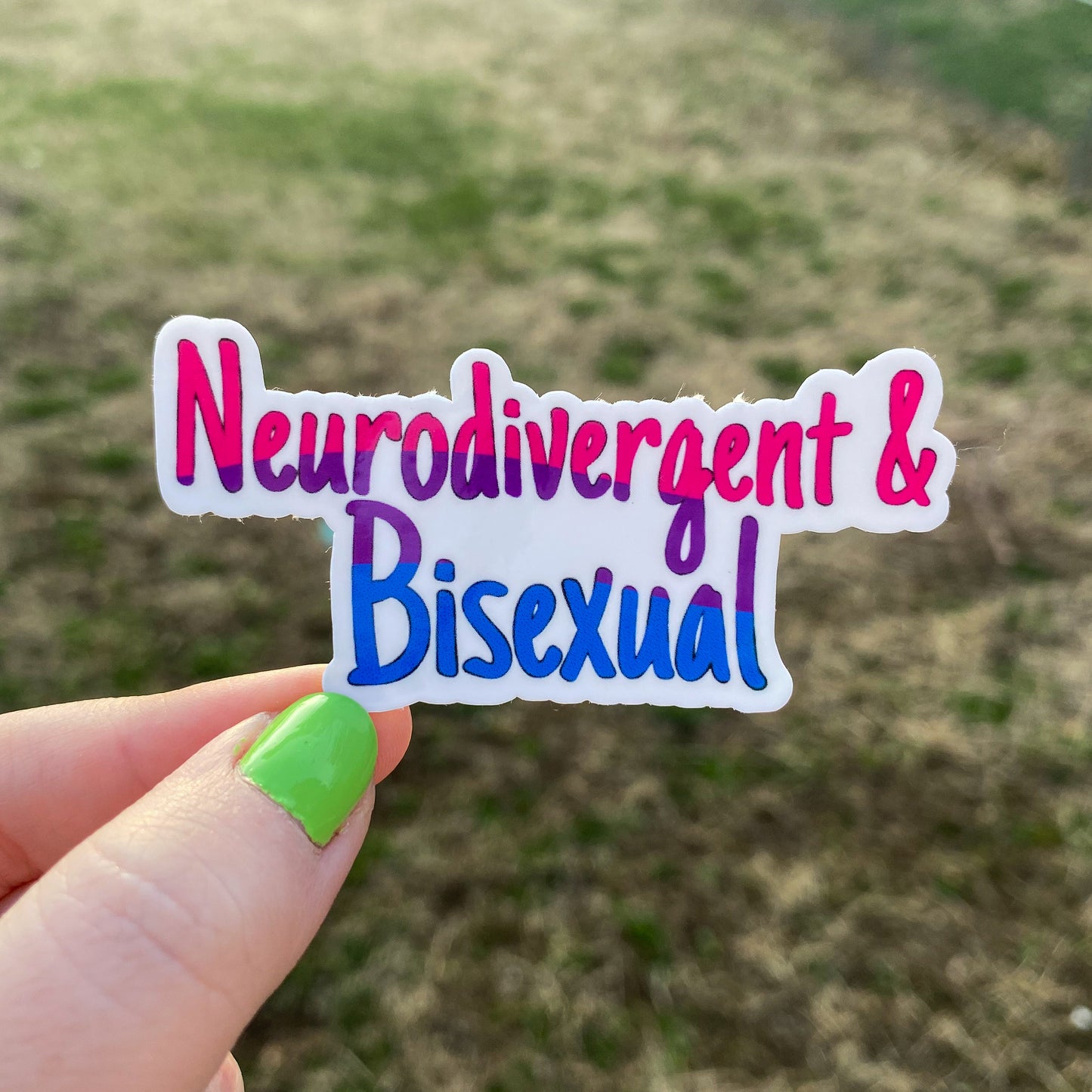 Neurodivergent & Bisexual Vinyl Sticker