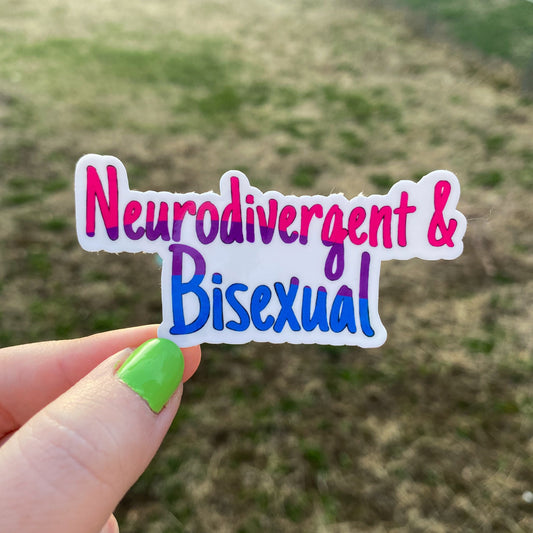 Neurodivergent & Bisexual Vinyl Sticker