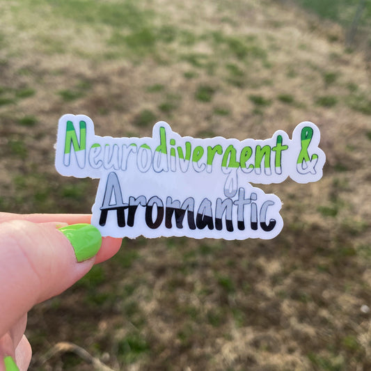 Neurodivergent & Aromantic Vinyl Sticker