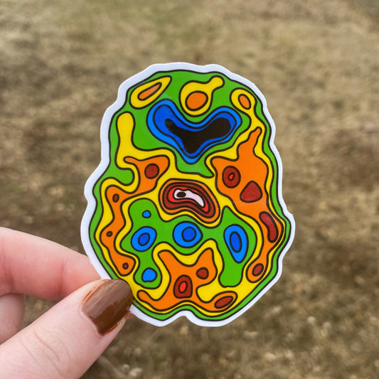 Depression Brain Scan Vinyl Sticker