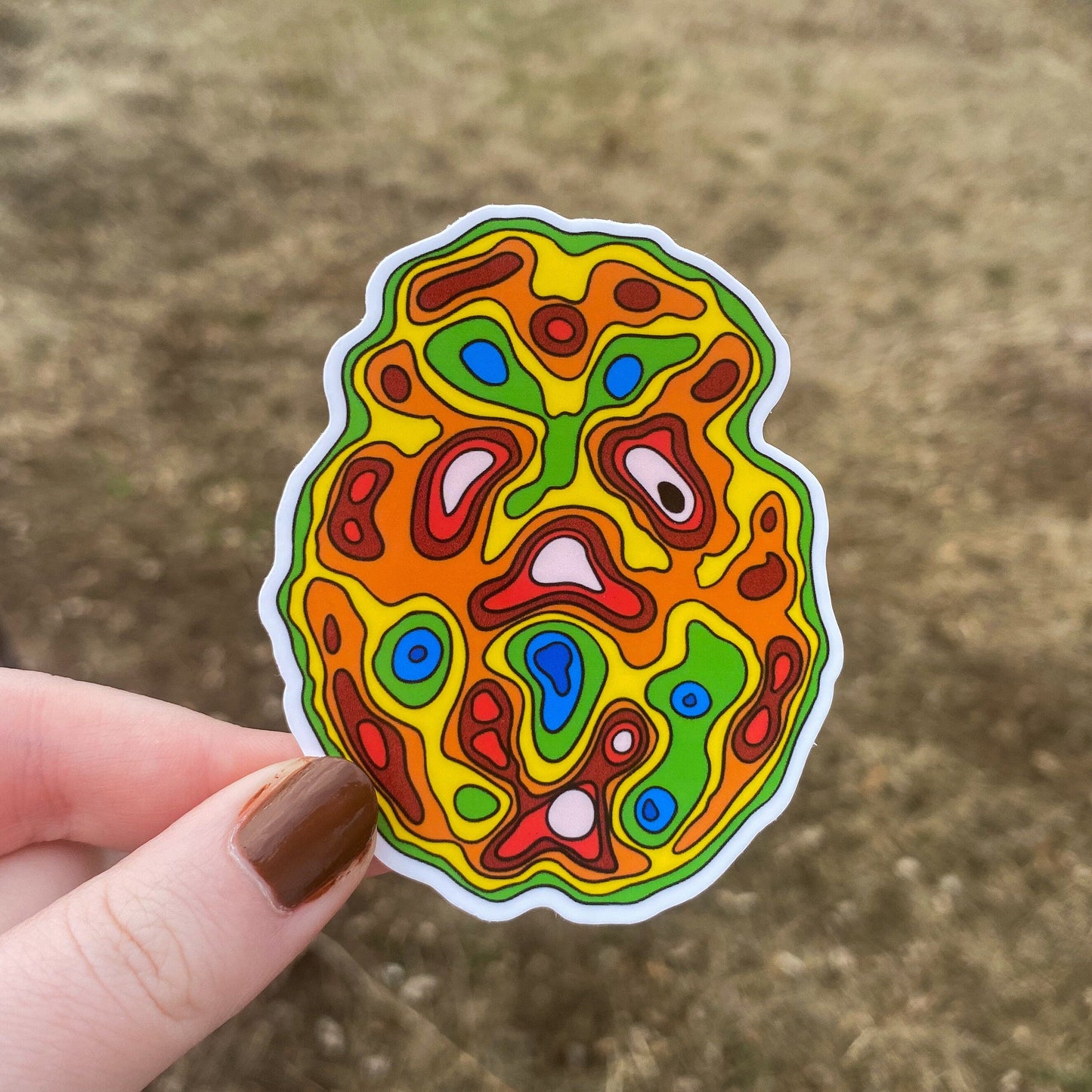 Anxiety Brain Scan Vinyl Sticker