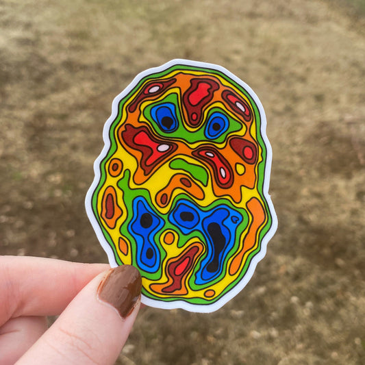 OCD Brain Scan Vinyl Sticker