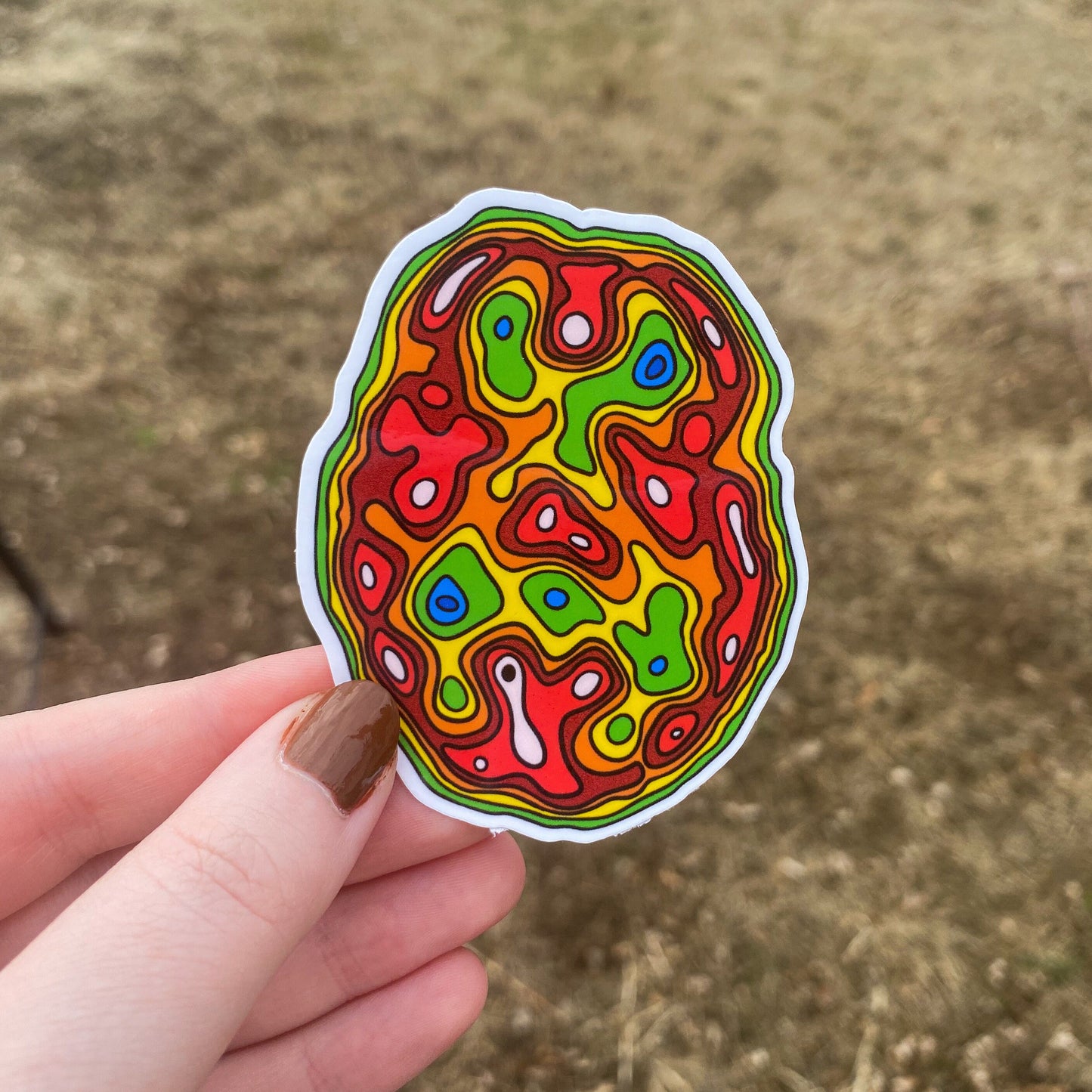 Bipolar Disorder Brain Scan Vinyl Sticker